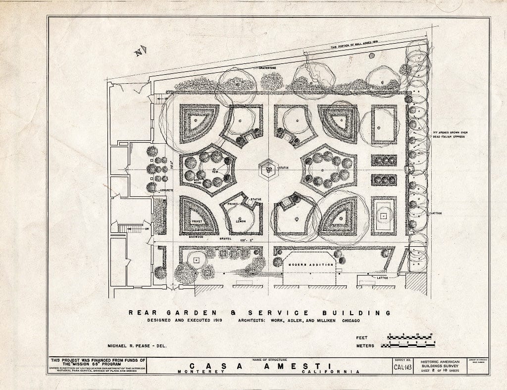 Blueprint HABS Cal,27-Mont,20- (Sheet 2 of 10) - Jose Amesti Casa, 516 Polk Street, Monterey, Monterey County, CA