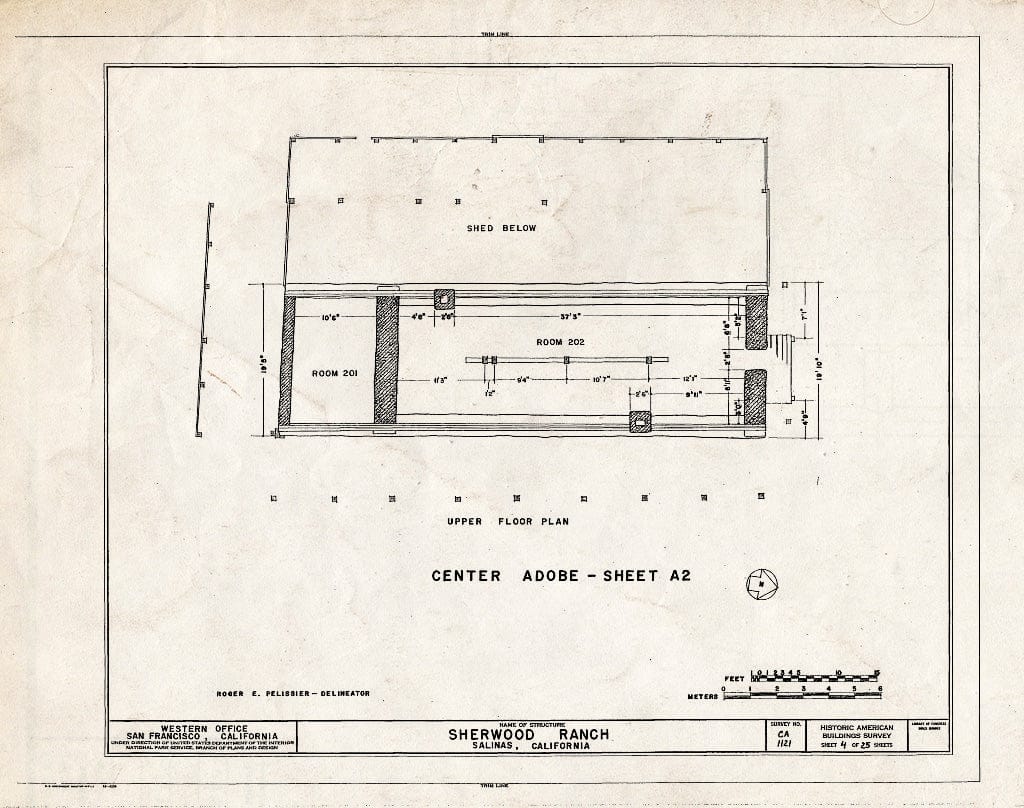 Blueprint HABS Cal,27-SALI.V,1- (Sheet 4 of 25) - Sherwood Ranch, Natividad Road, Salinas, Monterey County, CA