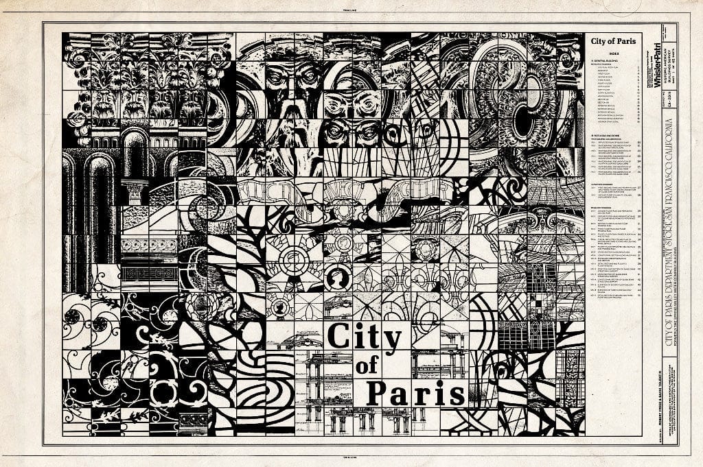 Blueprint HABS Cal,38-SANFRA,135- (Sheet 1 of 45) - City of Paris Dry Goods Company, Geary & Stockton Streets, San Francisco, San Francisco County, CA
