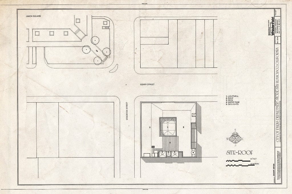 Blueprint HABS Cal,38-SANFRA,135- (Sheet 2 of 45) - City of Paris Dry Goods Company, Geary & Stockton Streets, San Francisco, San Francisco County, CA