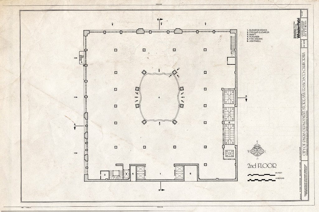 Blueprint HABS Cal,38-SANFRA,135- (Sheet 5 of 45) - City of Paris Dry Goods Company, Geary & Stockton Streets, San Francisco, San Francisco County, CA