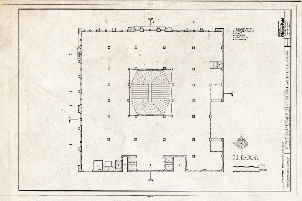 Blueprint HABS Cal,38-SANFRA,135- (Sheet 8 of 45) - City of Paris Dry Goods Company, Geary & Stockton Streets, San Francisco, San Francisco County, CA