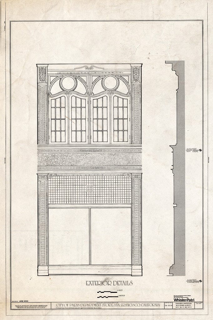 Blueprint HABS Cal,38-SANFRA,135- (Sheet 14 of 45) - City of Paris Dry Goods Company, Geary & Stockton Streets, San Francisco, San Francisco County, CA