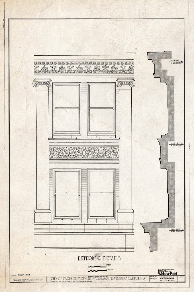 Blueprint HABS Cal,38-SANFRA,135- (Sheet 15 of 45) - City of Paris Dry Goods Company, Geary & Stockton Streets, San Francisco, San Francisco County, CA