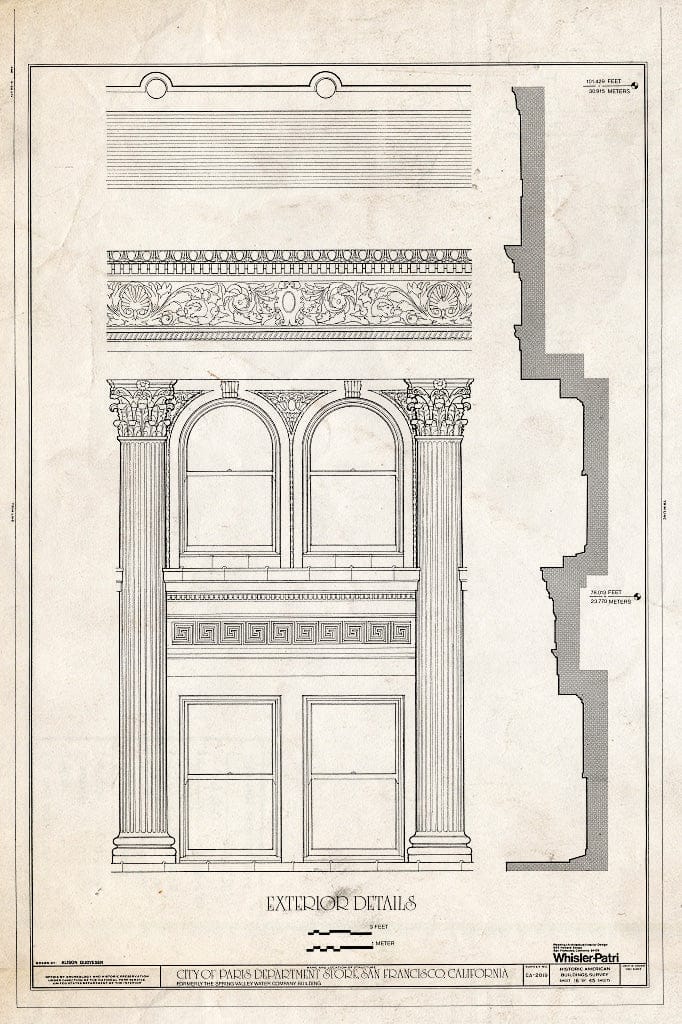 Blueprint HABS Cal,38-SANFRA,135- (Sheet 16 of 45) - City of Paris Dry Goods Company, Geary & Stockton Streets, San Francisco, San Francisco County, CA