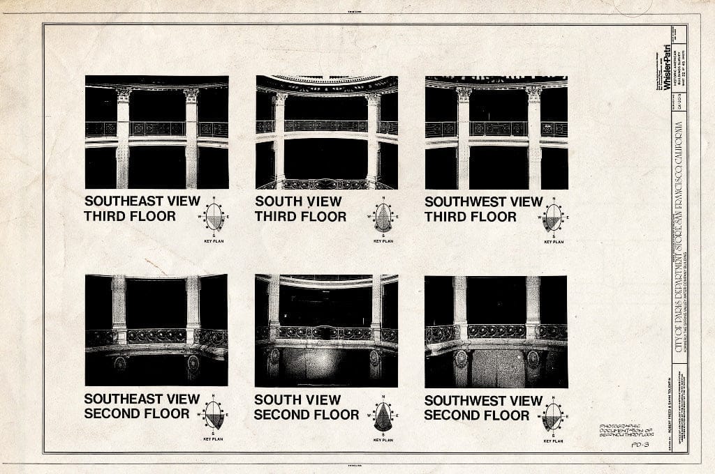 Blueprint HABS Cal,38-SANFRA,135- (Sheet 22 of 45) - City of Paris Dry Goods Company, Geary & Stockton Streets, San Francisco, San Francisco County, CA