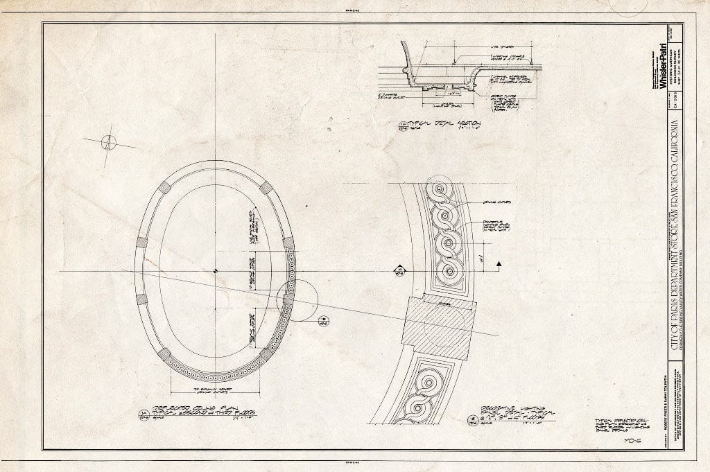 Blueprint HABS Cal,38-SANFRA,135- (Sheet 34 of 45) - City of Paris Dry Goods Company, Geary & Stockton Streets, San Francisco, San Francisco County, CA