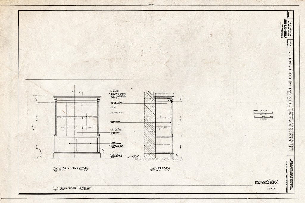 Blueprint HABS Cal,38-SANFRA,135- (Sheet 38 of 45) - City of Paris Dry Goods Company, Geary & Stockton Streets, San Francisco, San Francisco County, CA