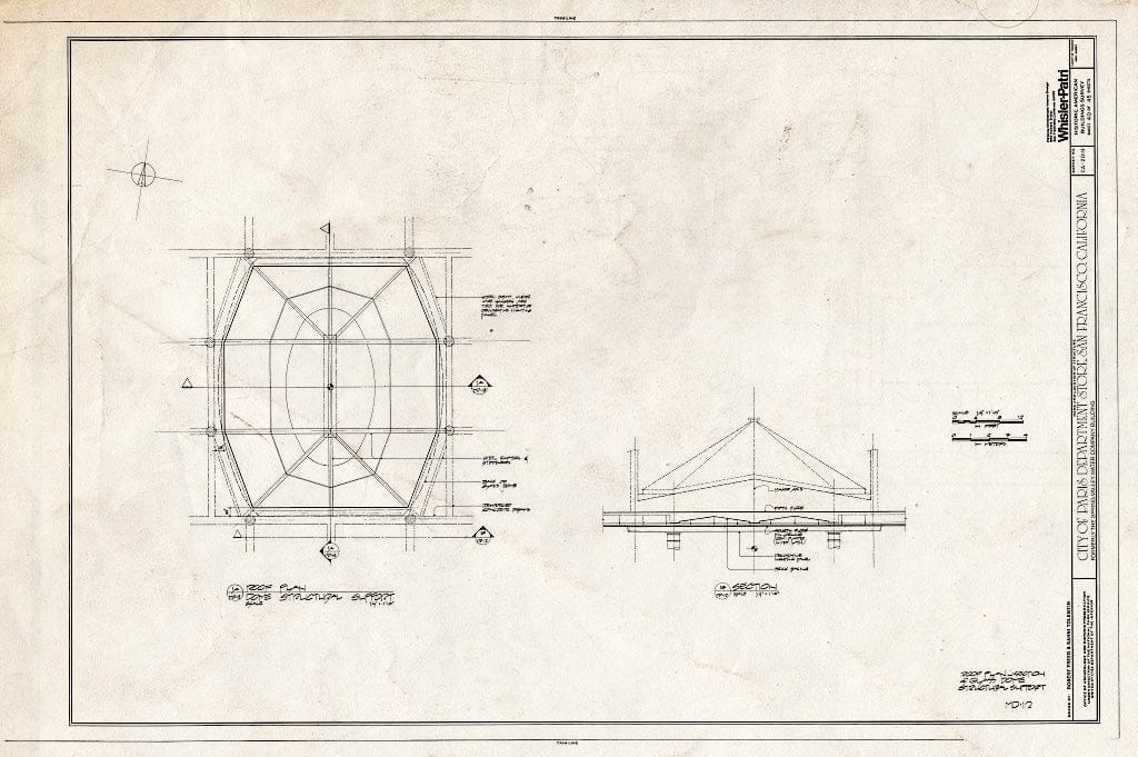 Blueprint HABS Cal,38-SANFRA,135- (Sheet 40 of 45) - City of Paris Dry Goods Company, Geary & Stockton Streets, San Francisco, San Francisco County, CA