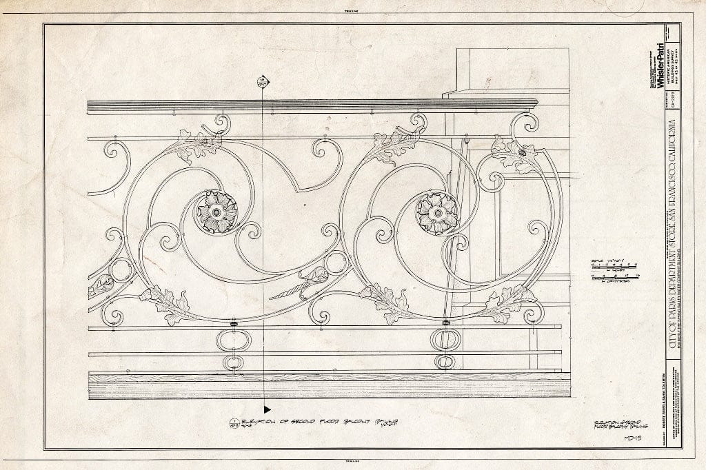 Blueprint HABS Cal,38-SANFRA,135- (Sheet 43 of 45) - City of Paris Dry Goods Company, Geary & Stockton Streets, San Francisco, San Francisco County, CA