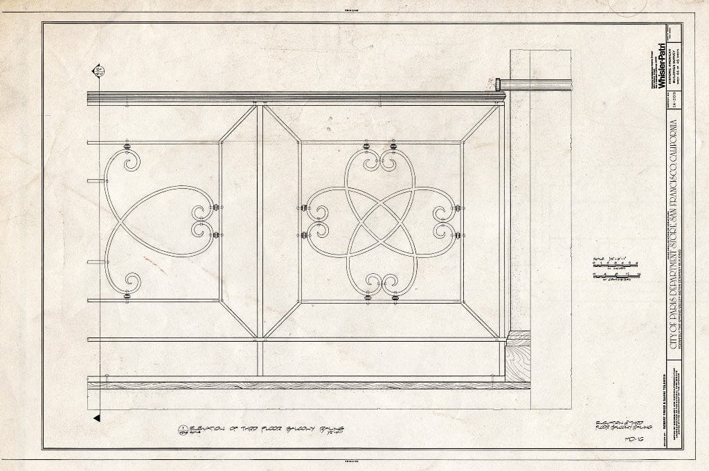 Blueprint HABS Cal,38-SANFRA,135- (Sheet 44 of 45) - City of Paris Dry Goods Company, Geary & Stockton Streets, San Francisco, San Francisco County, CA
