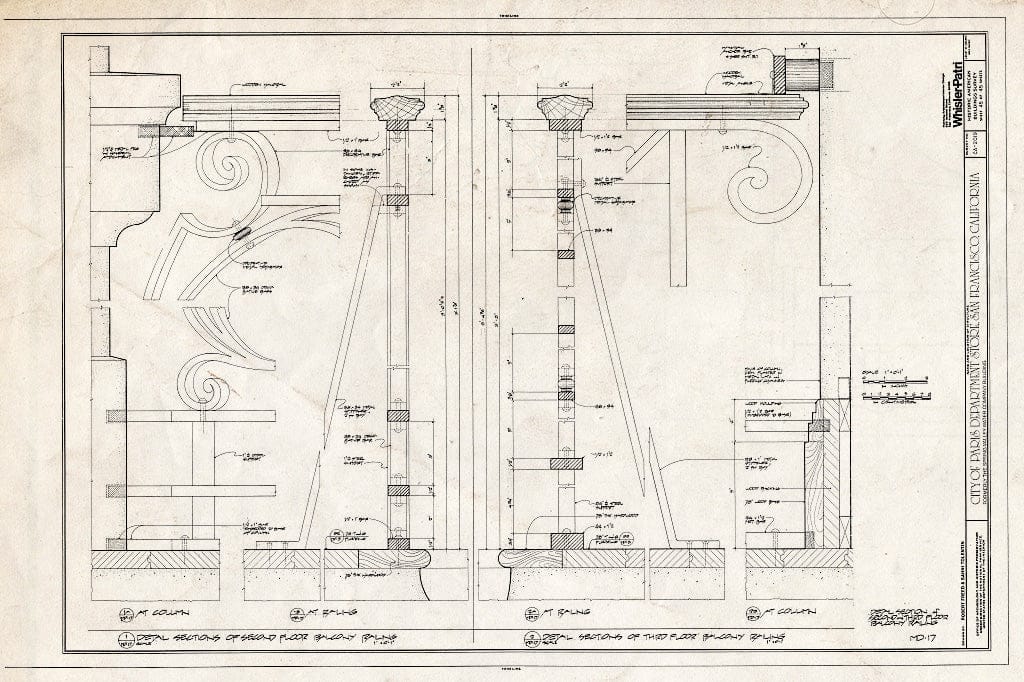 Blueprint HABS Cal,38-SANFRA,135- (Sheet 45 of 45) - City of Paris Dry Goods Company, Geary & Stockton Streets, San Francisco, San Francisco County, CA