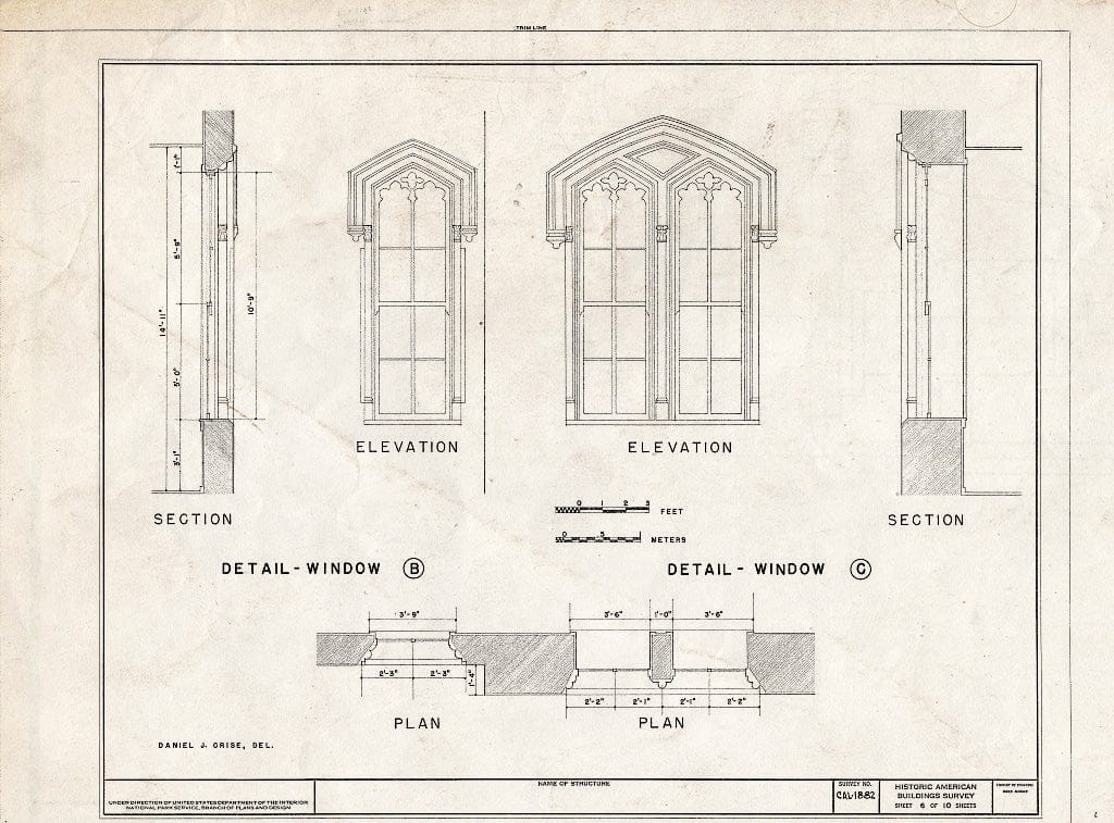 Blueprint HABS Cal,38-SANFRA,72- (Sheet 6 of 10) - Engine 15 Firehouse, 2150 California Street, San Francisco, San Francisco County, CA