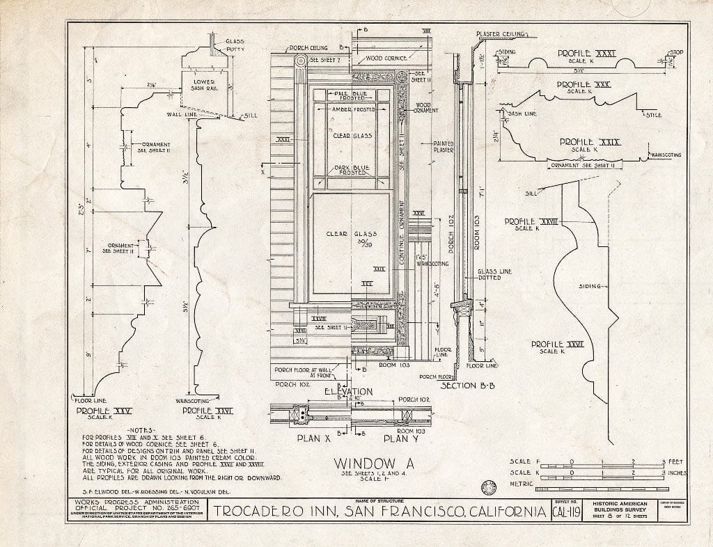 Blueprint HABS Cal,38-SANFRA,2- (Sheet 8 of 12) - Trocadero Inn, Sigmund Stern Grove, San Francisco, San Francisco County, CA