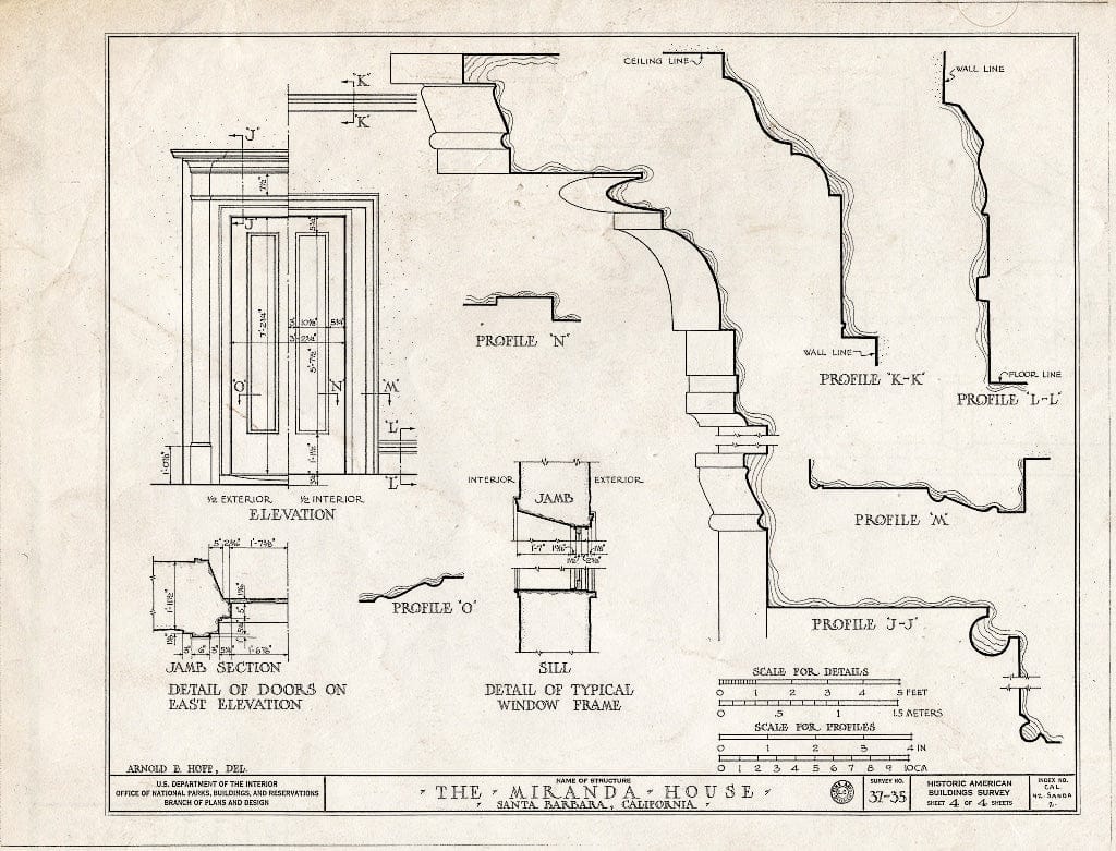 Blueprint HABS Cal,42-SANBA,2- (Sheet 4 of 4) - Miranda House, 806 Anacapa Street, Santa Barbara, Santa Barbara County, CA
