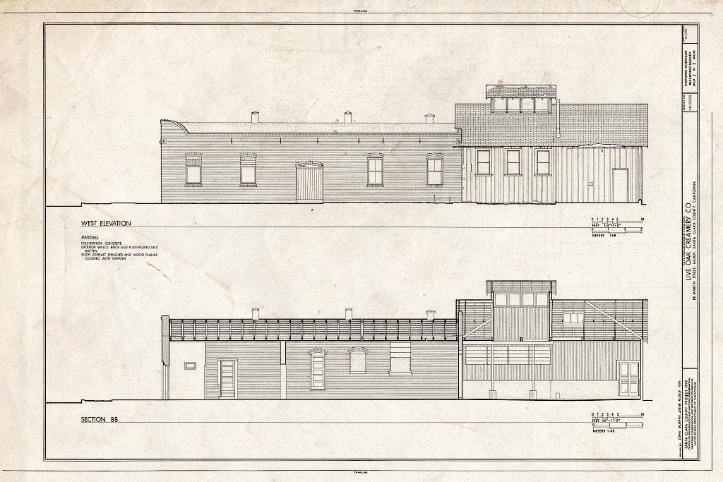 Blueprint HABS Cal,43-GIL,8- (Sheet 3 of 3) - Live Oak Creamery, 88 Martin Street, Gilroy, Santa Clara County, CA