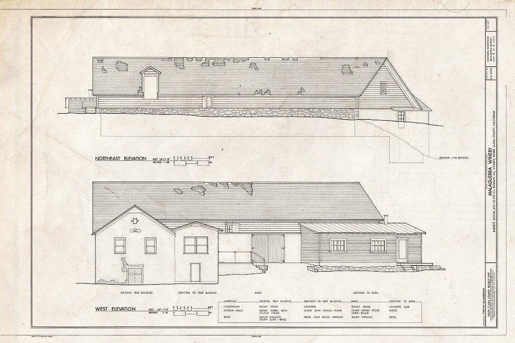 Blueprint HABS Cal,43-MORHI.V,2- (Sheet 3 of 3) - Malaguerra Winery, Burnett Road, Morgan Hill, Santa Clara County, CA