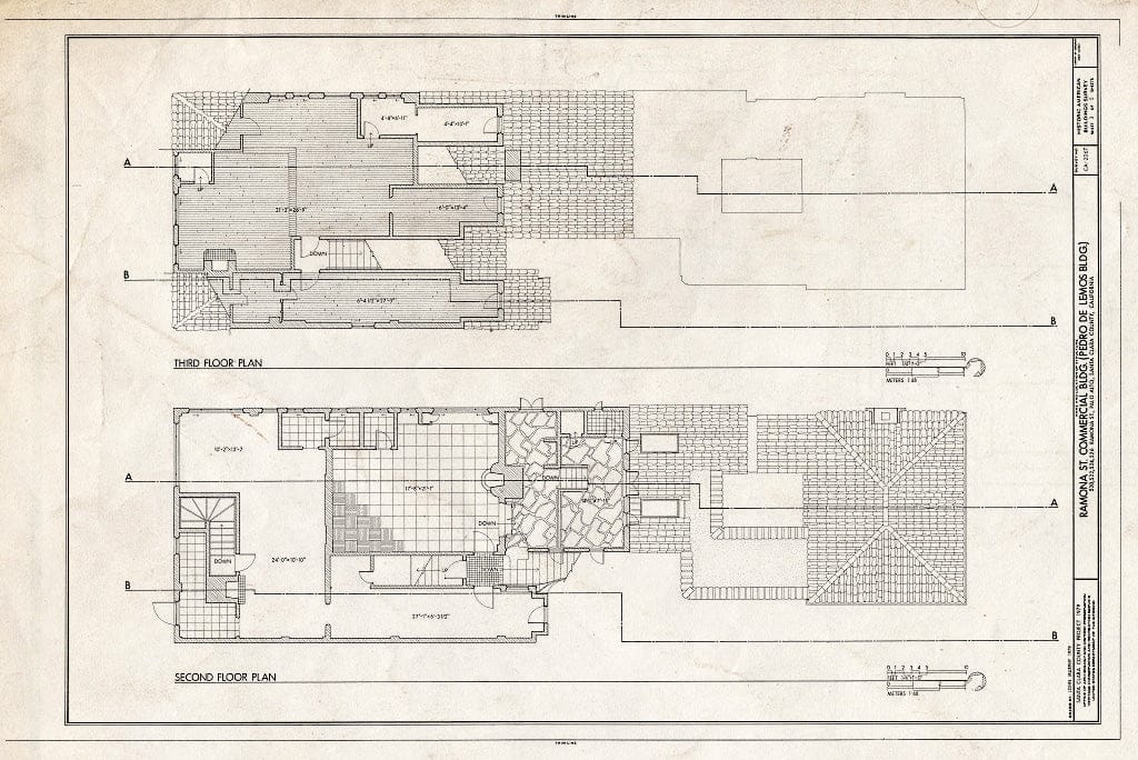 Blueprint HABS Cal,43-PALAL,4- (Sheet 3 of 5) - 520-526 Ramona Street (Commercial Building), 520-526 Ramona Street, Palo Alto, Santa Clara County, CA