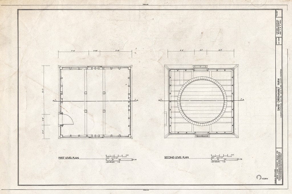Blueprint HABS Cal,43-SANJOS,10- (Sheet 2 of 4) - David Greenawalt Farm, 14611 Almaden Expressway, San Jose, Santa Clara County, CA