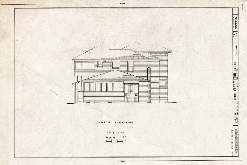 Blueprint HABS Cal,43-SANJOS,15- (Sheet 5 of 7) - Kirk-Farrington House, 1615 Dry Creek Road, San Jose, Santa Clara County, CA