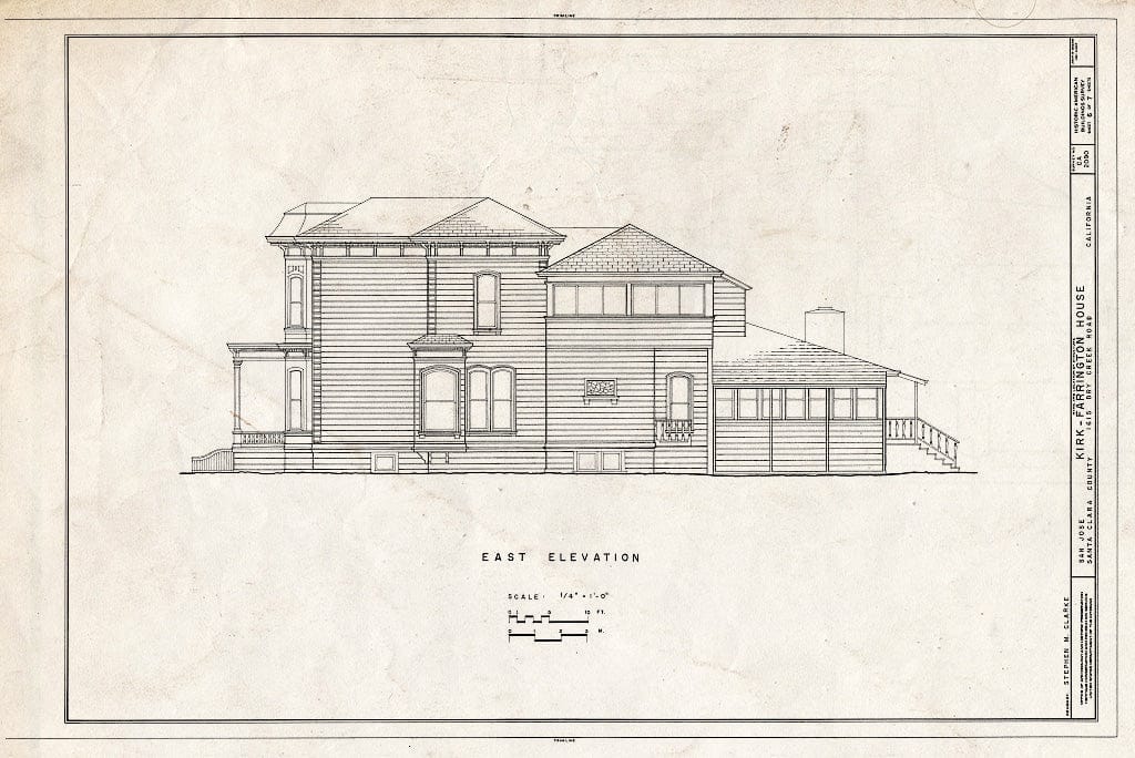 Blueprint HABS Cal,43-SANJOS,15- (Sheet 6 of 7) - Kirk-Farrington House, 1615 Dry Creek Road, San Jose, Santa Clara County, CA