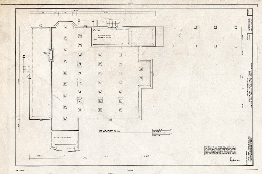 Blueprint HABS Cal,43-SARA,2- (Sheet 4 of 10) - Saratoga Foothill Club, 20399 Park Place, Saratoga, Santa Clara County, CA