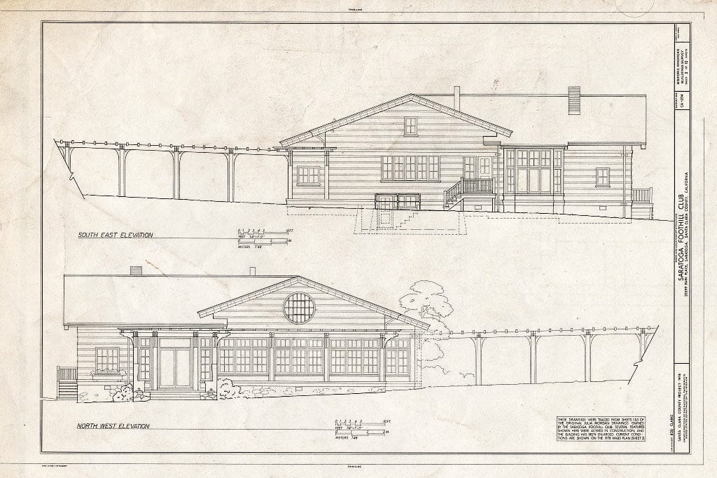 Blueprint HABS Cal,43-SARA,2- (Sheet 5 of 10) - Saratoga Foothill Club, 20399 Park Place, Saratoga, Santa Clara County, CA