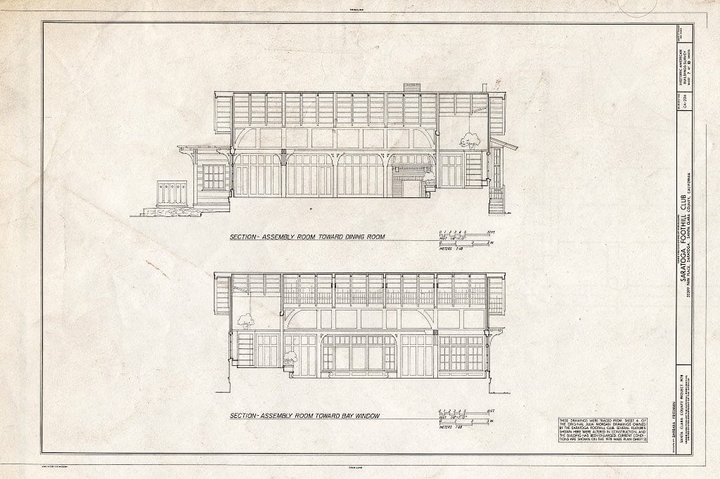 Blueprint HABS Cal,43-SARA,2- (Sheet 7 of 10) - Saratoga Foothill Club, 20399 Park Place, Saratoga, Santa Clara County, CA