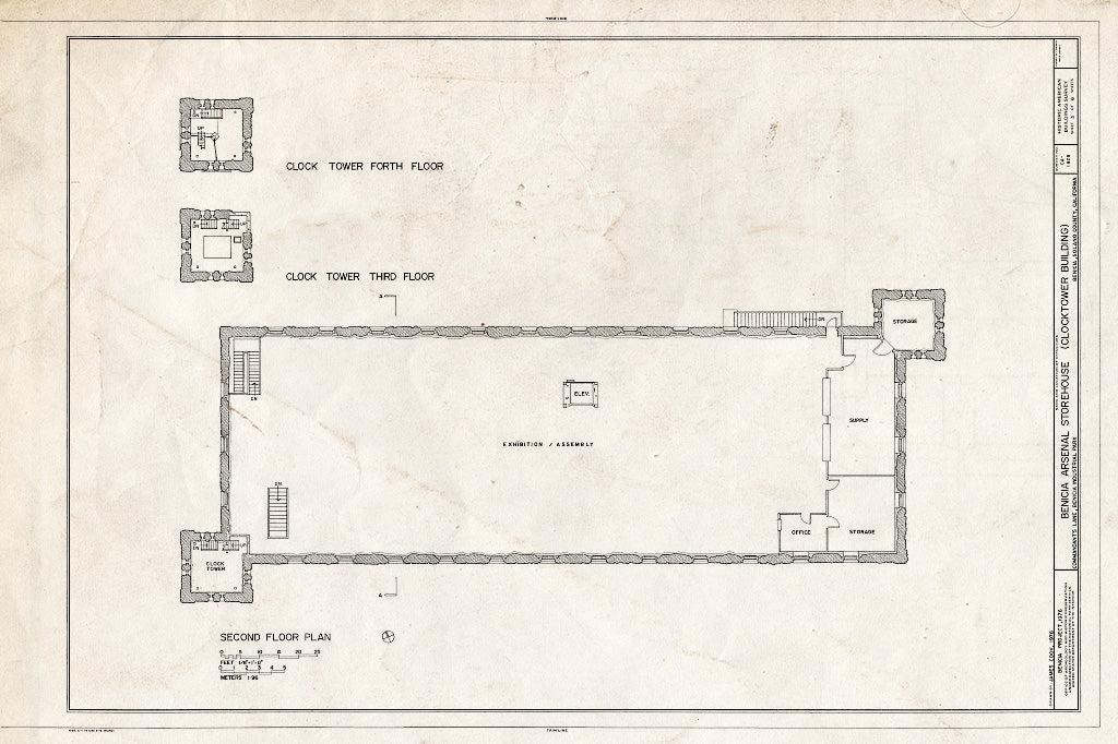 Blueprint HABS Cal,48,BEN1,4-S- (Sheet 3 of 6) - Benicia Arsenal, Storehouse, Comandant's Lane, Benicia Industrial Park, Benicia, Solano County, CA