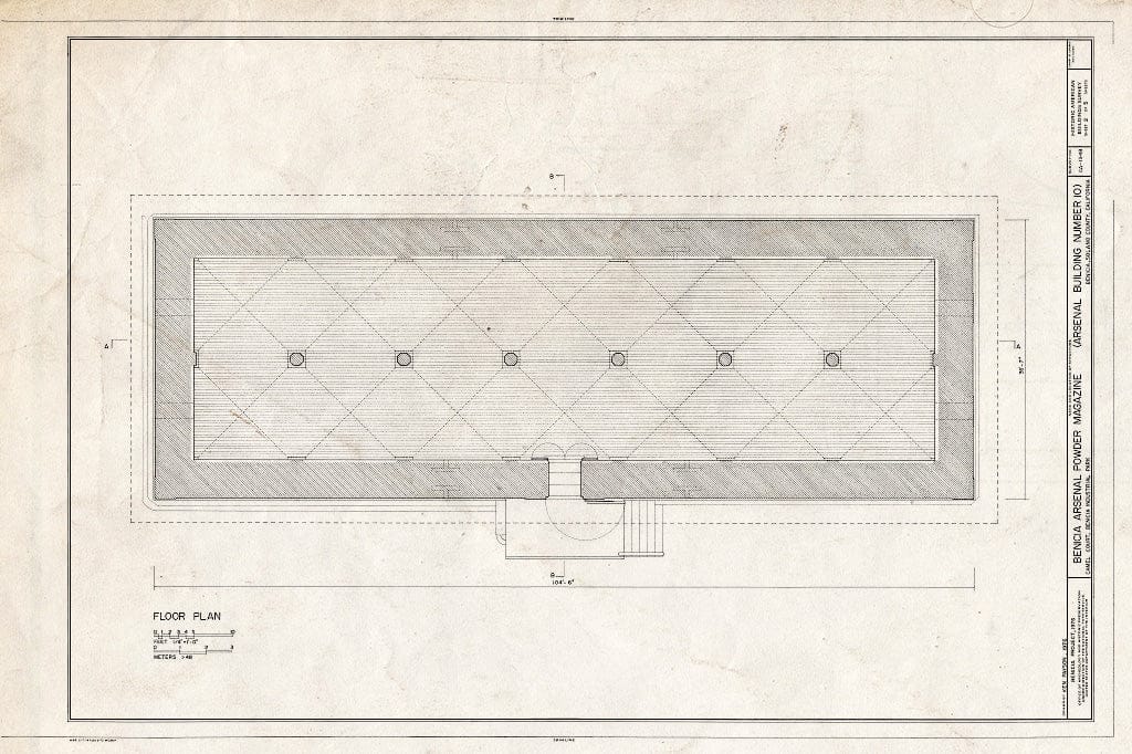 Blueprint HABS Cal,48-Beni,4N- (Sheet 2 of 5) - Benicia Arsenal, Powder Magazine No. 2, Benicia, Solano County, CA