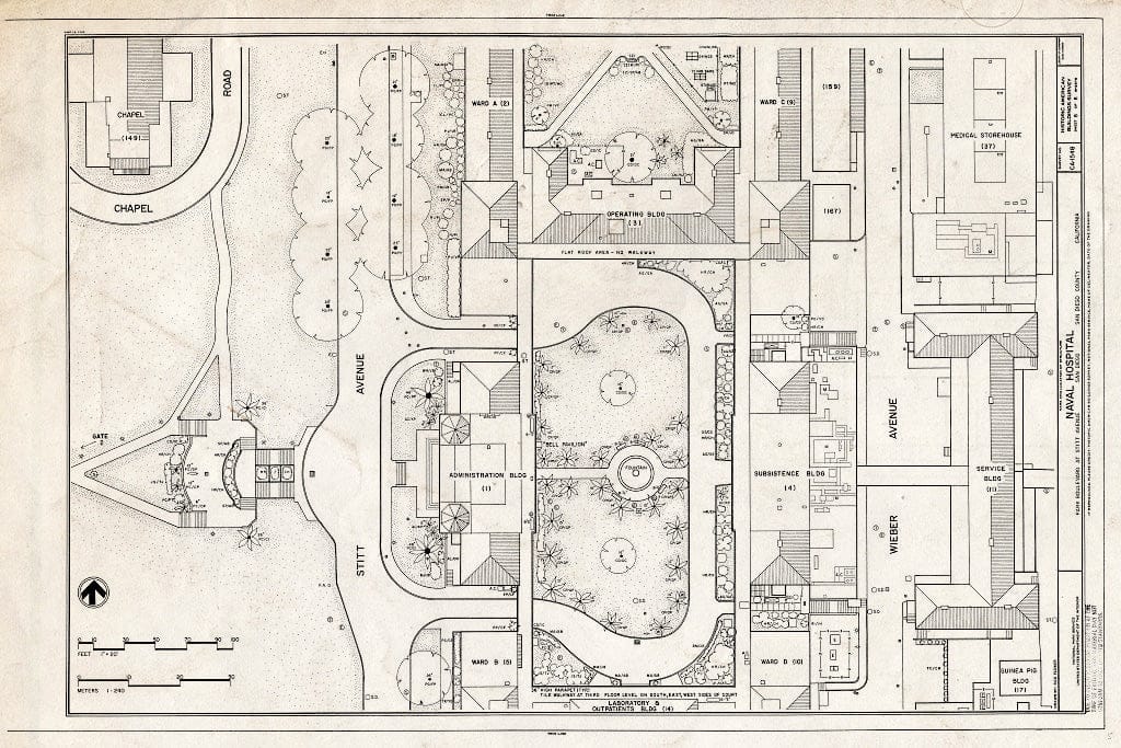 Blueprint HABS Cal,37-SANDI,27- (Sheet 5 of 6) - U.S. Naval Hospital, Park Boulevard, Balboa Park, San Diego, San Diego County, CA