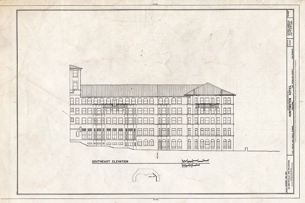 Blueprint HABS Cal,19-PASA,12- (Sheet 7 of 15) - Huntington Hotel, 1401 South Oak Knoll Avenue, Pasadena, Los Angeles County, CA