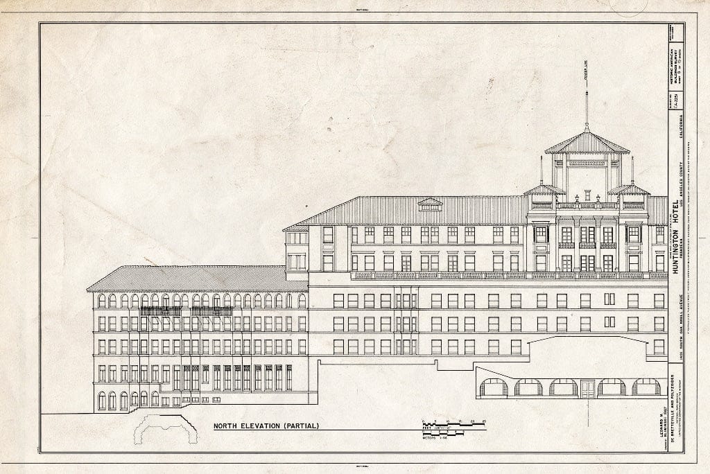 Blueprint HABS Cal,19-PASA,12- (Sheet 9 of 15) - Huntington Hotel, 1401 South Oak Knoll Avenue, Pasadena, Los Angeles County, CA