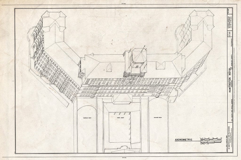 Blueprint HABS Cal,19-PASA,12- (Sheet 15 of 15) - Huntington Hotel, 1401 South Oak Knoll Avenue, Pasadena, Los Angeles County, CA