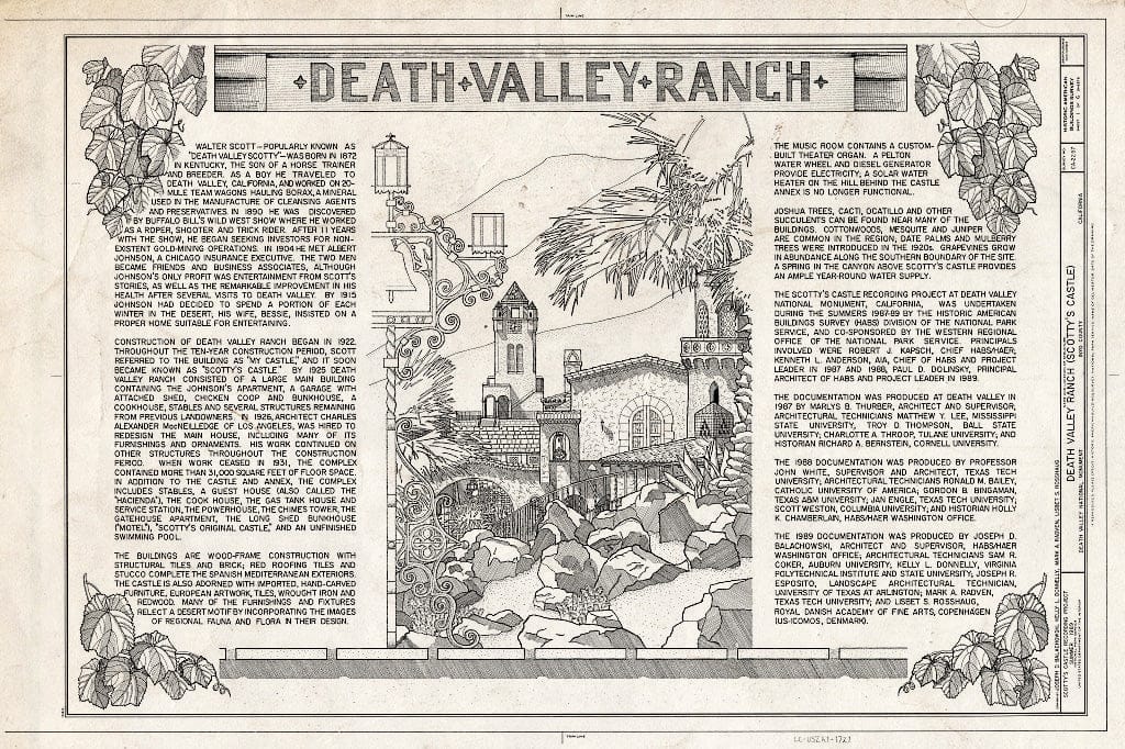 Blueprint HABS Cal,14-DVNM,1- (Sheet 1 of 6) - Death Valley Ranch, Death Valley Junction, Inyo County, CA
