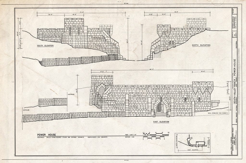 Blueprint HABS Cal,14-DVNM,1-E- (Sheet 2 of 3) - Death Valley Ranch, Power House, Death Valley Junction, Inyo County, CA