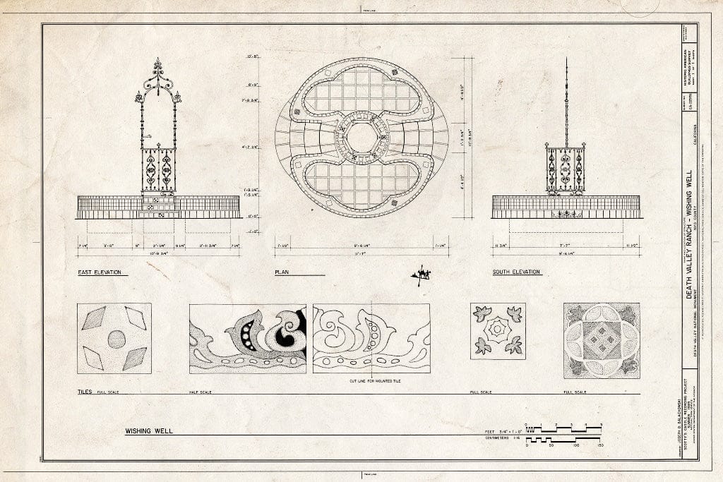 Blueprint HABS Cal,14-DVNM,1-N- (Sheet 1 of 1) - Death Valley Ranch, Wishing Well, Death Valley Junction, Inyo County, CA