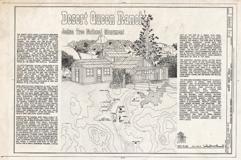 Blueprint HABS Cal,36-TNPAL.V,1- (Sheet 1 of 2) - Desert Queen Ranch, Twentynine Palms, San Bernardino County, CA