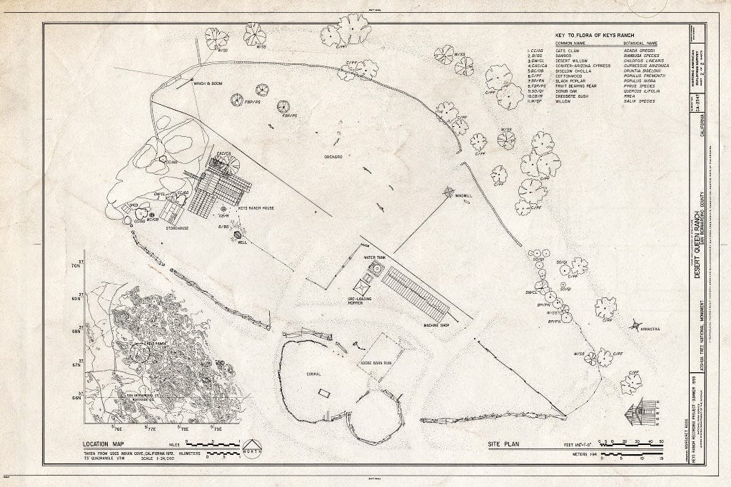 Blueprint HABS Cal,36-TNPAL.V,1- (Sheet 2 of 2) - Desert Queen Ranch, Twentynine Palms, San Bernardino County, CA