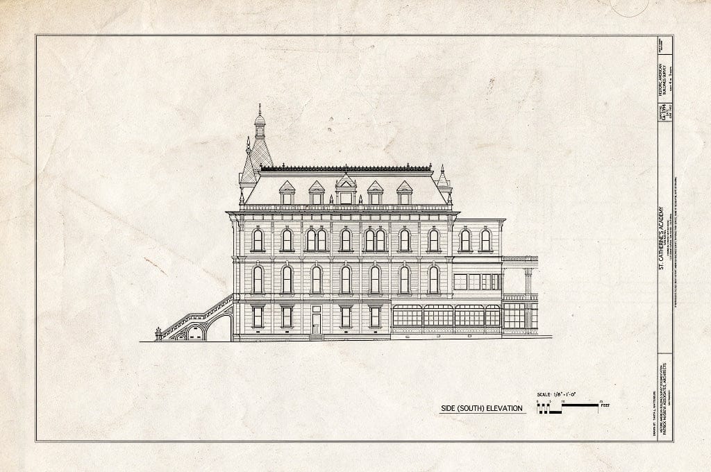 Blueprint HABS Cal,21-SANRA,3- (Sheet 4 of 9) - St. Catherine's Academy, 1520 Grande Avenue, San Rafael, Marin County, CA
