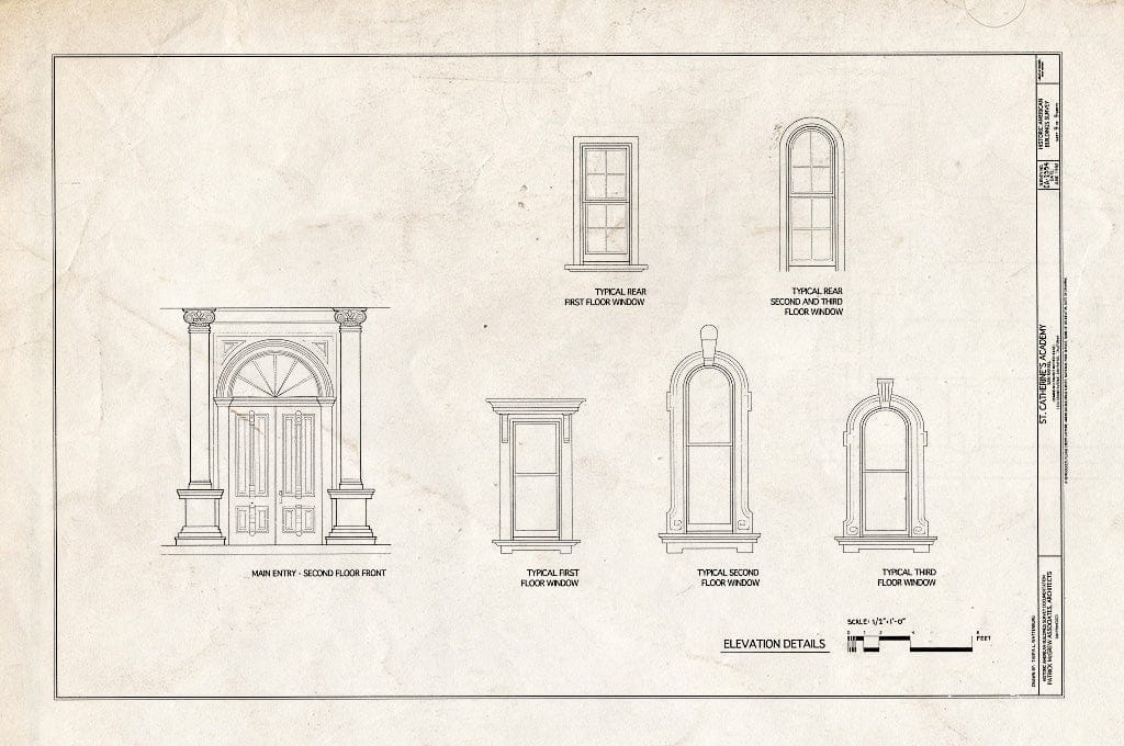 Blueprint HABS Cal,21-SANRA,3- (Sheet 9 of 9) - St. Catherine's Academy, 1520 Grande Avenue, San Rafael, Marin County, CA