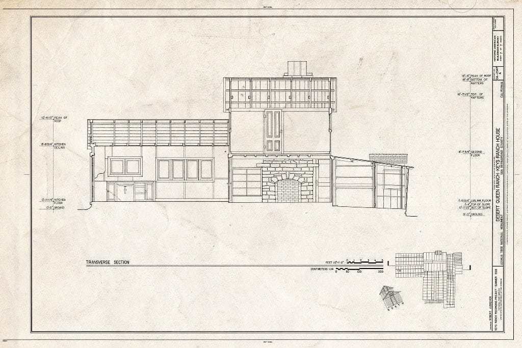 Blueprint HABS Cal,36-TNPAL.V,1A- (Sheet 7 of 7) - Desert Queen Ranch, Keys Ranch House, Twentynine Palms, San Bernardino County, CA
