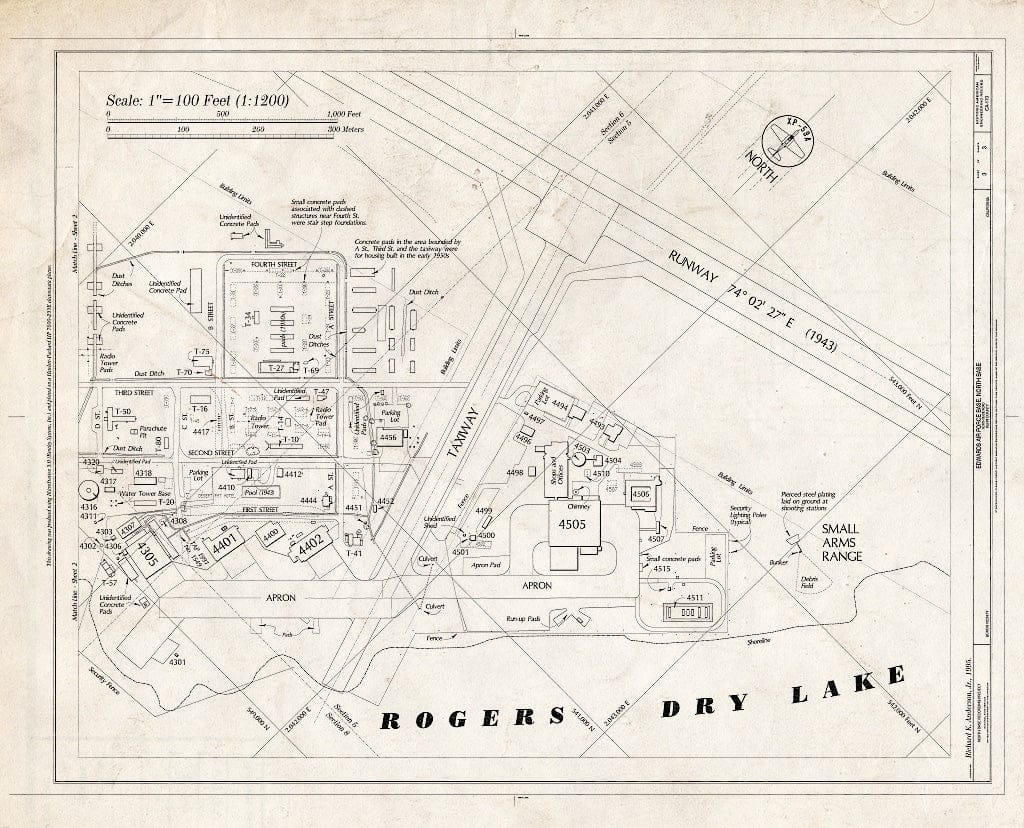 Blueprint HAER Cal,15-Boron.V,2- (Sheet 3 of 3) - Edwards Air Force Base, North Base, North Base Road, Boron, Kern County, CA
