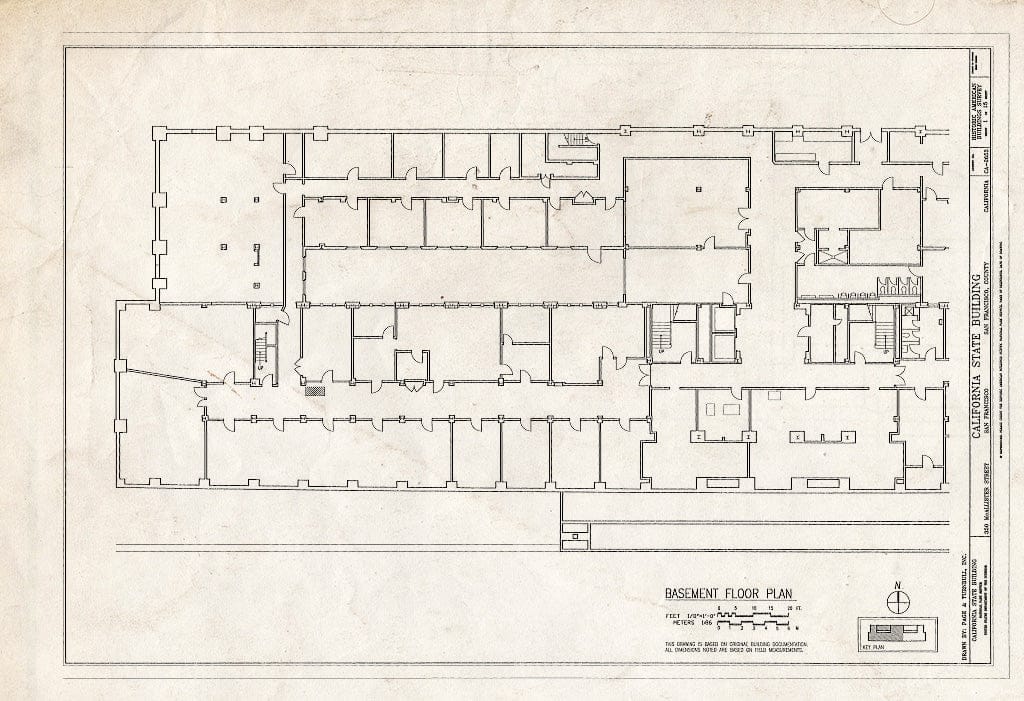 Blueprint HABS Cal,38-SANFRA,202- (Sheet 1 of 15) - California State Building, 350 McAllister Street, San Francisco, San Francisco County, CA