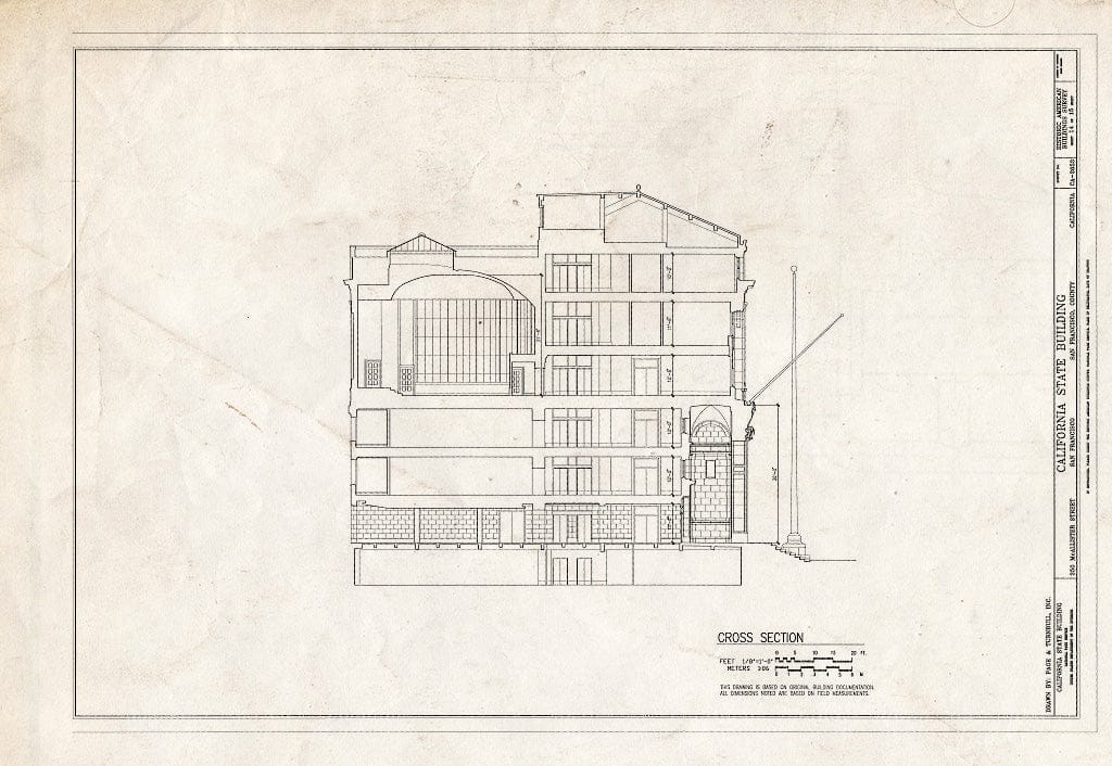 Blueprint HABS Cal,38-SANFRA,202- (Sheet 14 of 15) - California State Building, 350 McAllister Street, San Francisco, San Francisco County, CA