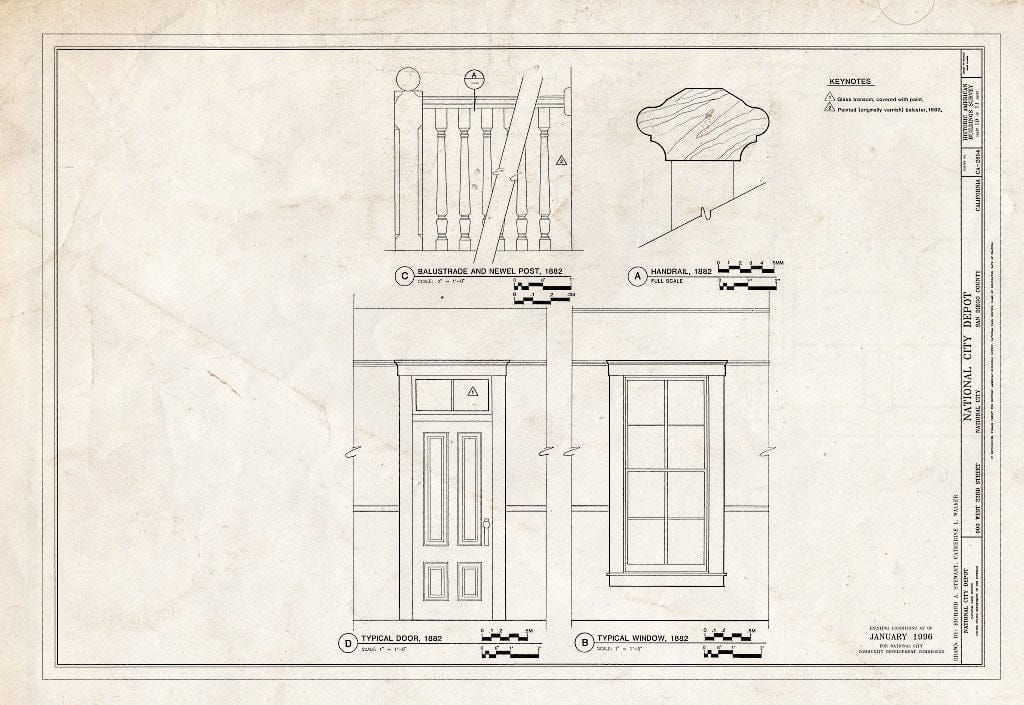 Blueprint HABS Cal,37-NATC,5- (Sheet 10 of 11) - National City Depot, 900 West Twenty-Third Street, National City, San Diego County, CA