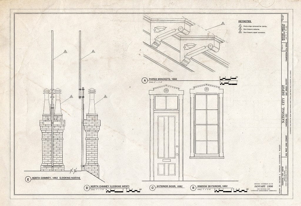 Blueprint HABS Cal,37-NATC,5- (Sheet 11 of 11) - National City Depot, 900 West Twenty-Third Street, National City, San Diego County, CA