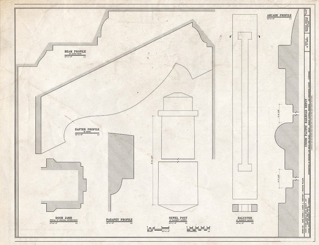 Blueprint HABS Cal,36-Kelso,1- (Sheet 10 of 10) - Union Pacific Railroad Depot, Intersection of Kelbaker & Kelso CIMA Roads, Kelso, San Bernardino County, CA