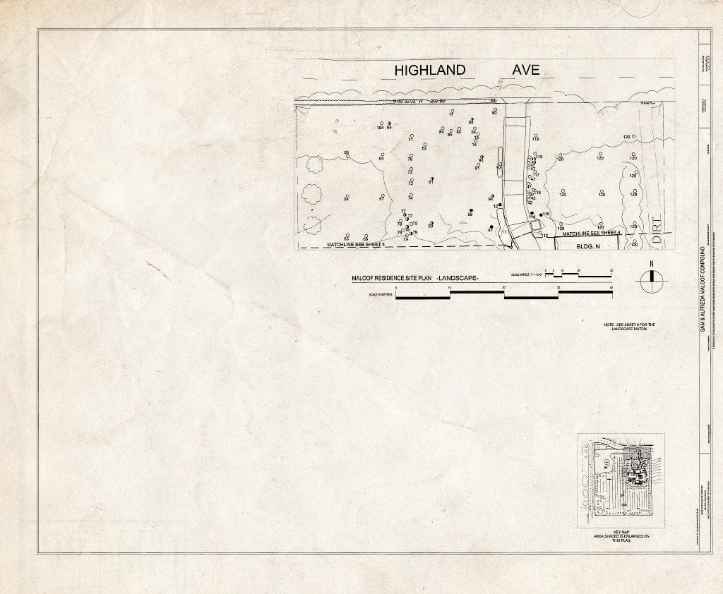 Blueprint HABS Cal,36-RANCU,3- (Sheet 5 of 6) - Sam & Alfreda Maloof Compound, 9553 Highland Avenue, Rancho Cucamonga, San Bernardino County, CA