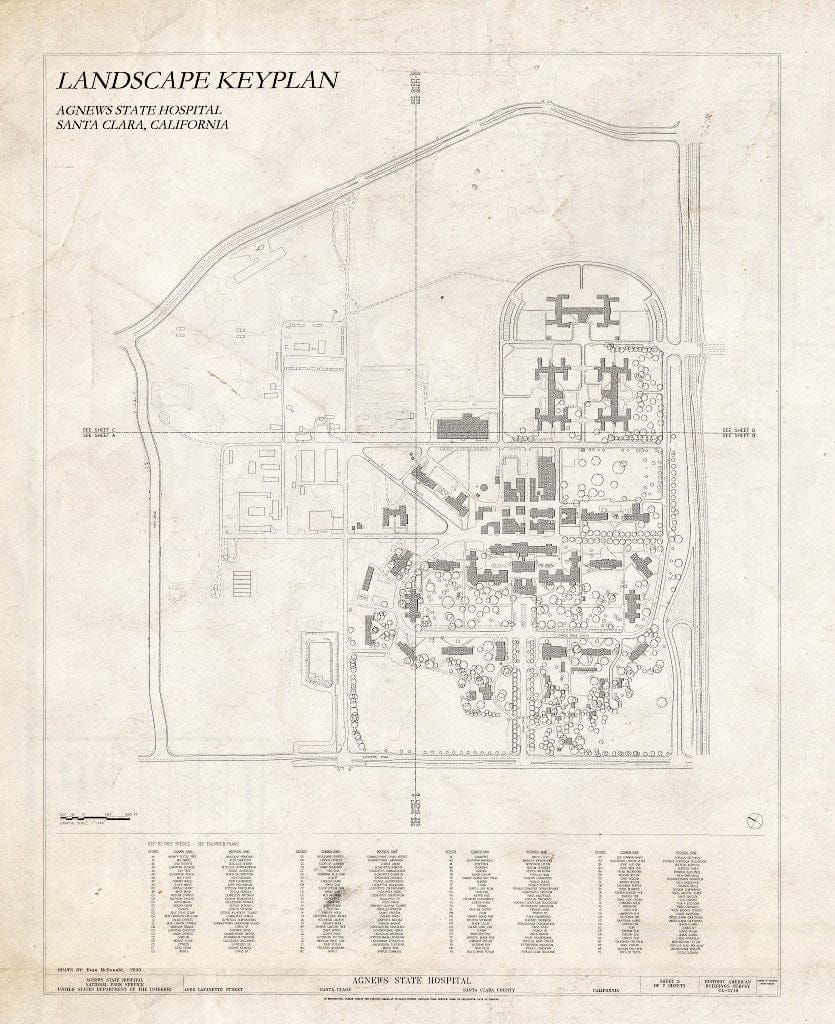 Blueprint HABS Cal,43-SANCLA,6- (Sheet 3 of 7) - Agnews State Hospital, 4000 Lafayette Road, Santa Clara, Santa Clara County, CA